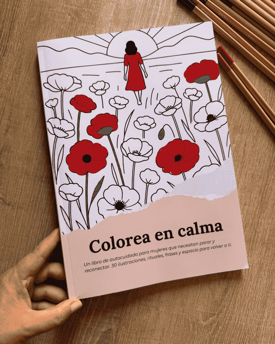 libro para colorear y journaling, un libro para reducir el estres y el ruido mental
